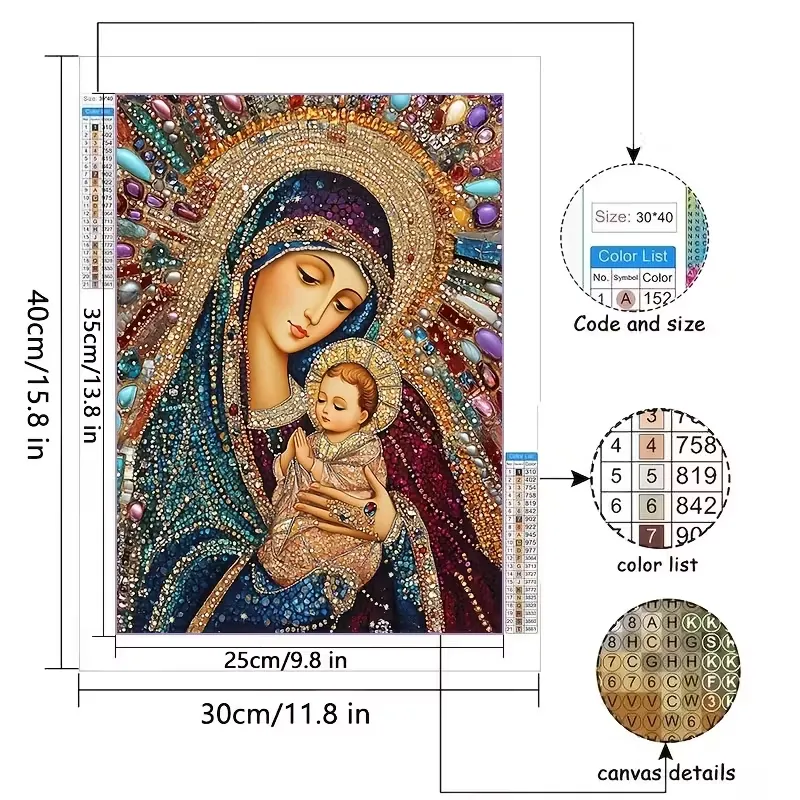 TABLA DIAMANTES - DIAMOND (virgen 30x40)