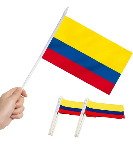 BANDERA DE COLOMBIA PEQUEÑA X UNIDAD