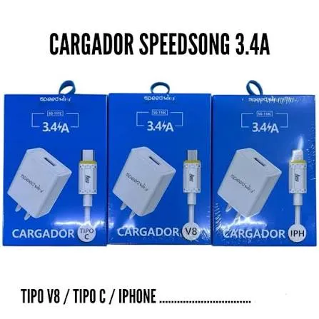 CARGADOR USB 3.4A V8 SPEEDSONG SG-116C
