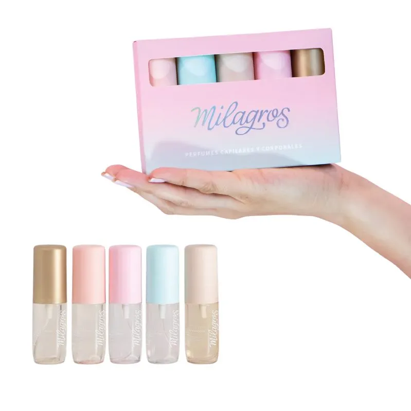 KIT PERFUME CAPILAR MILAGROS 30ML X 5 UNIDADES SURTIDAS