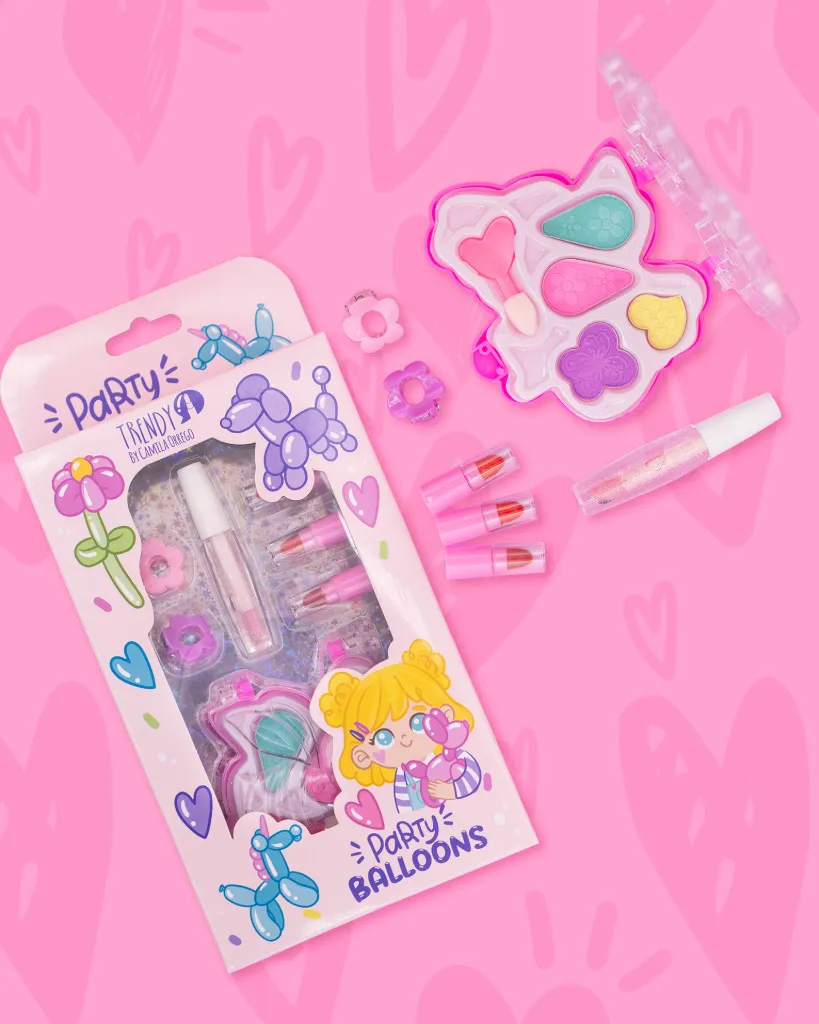 MAQUILLAJE PARA NIÑAS TRENDY PARTY BALLOONS KPB1850