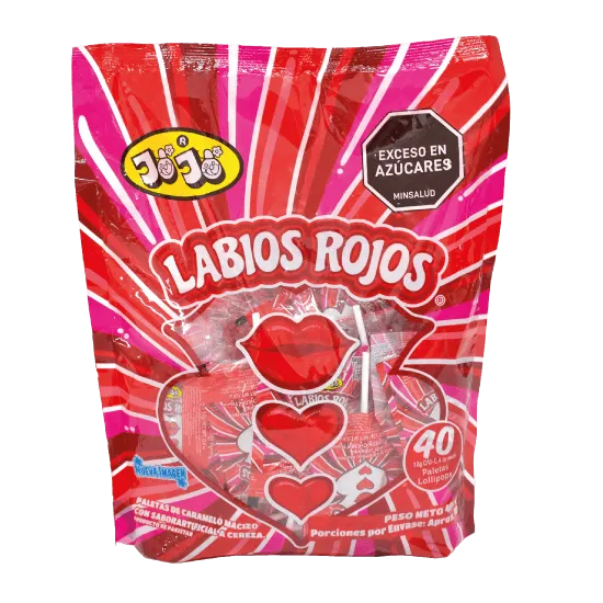 CHUPETA LABIOS ROJOS PK