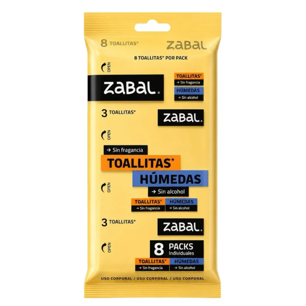 TOALLITA HÚMEDA ZABAL MINI X UNIDAD