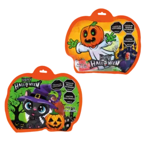 BOLSA HALLOWEEN FANTASMA/CALABAZA/GATITO X 100 GR