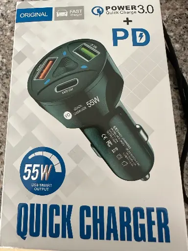 CARGADOR PARA CARRO QUICK CHARGER 55W