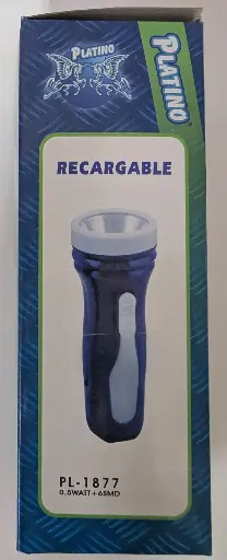 LINTERNA RECARGABLE PLATINO