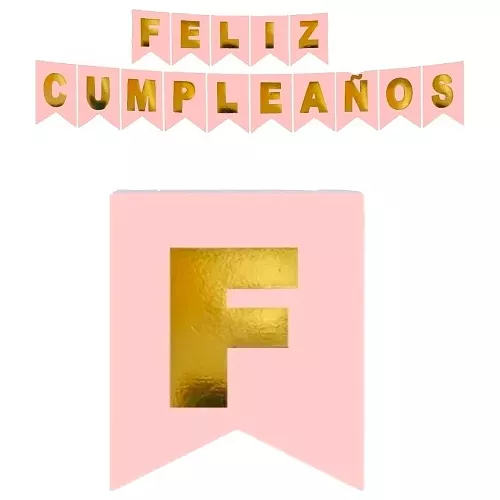 LETRERO BANDERIN FELIZ CUMPLEAÑOS