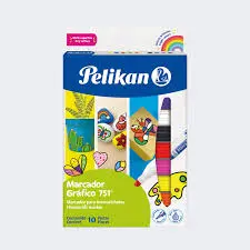 MARCADOR GRAFICO PELIKAN X 10
