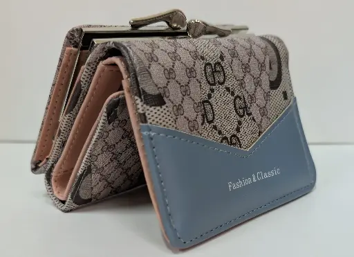 BILLETERA LUJO DAMA BROCHE Y CIERRE