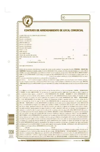 FORMATO CONTRATO ARRIENDAMIENTO LOCAL COMERCIAL