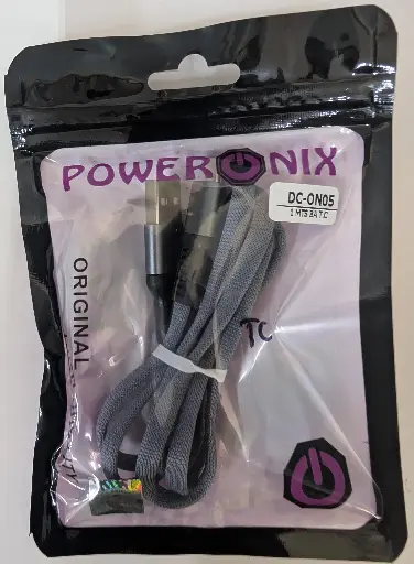 CABLE CARGADOR USB C TELA GRIS