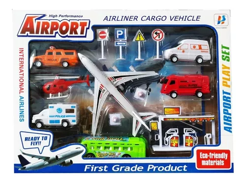 SET GASOLINERA CON 8 CARROS + AVION