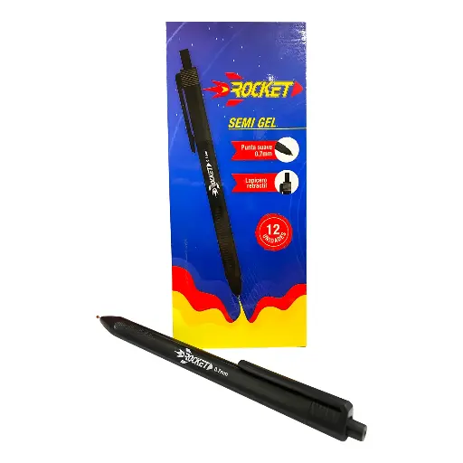 LAPICERO ROCKET SEMIGEL NEGRO