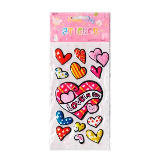 STICKERS CORAZONES RELIEVE