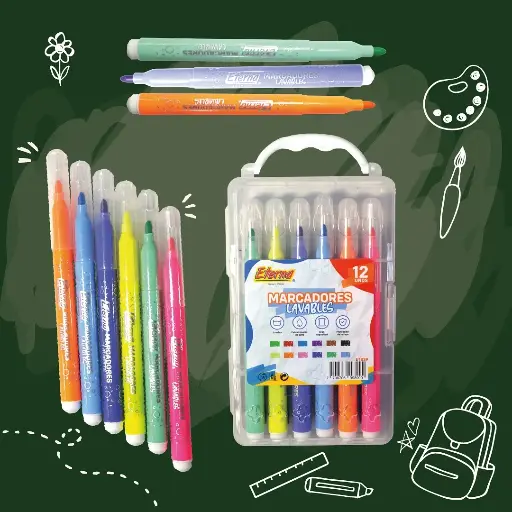 MARCADORES ETERNA LAVABLES X12