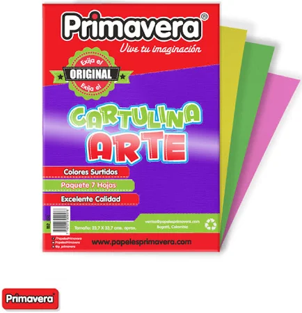 PAQUETE CARTULINA COLORES/PLANA X 10