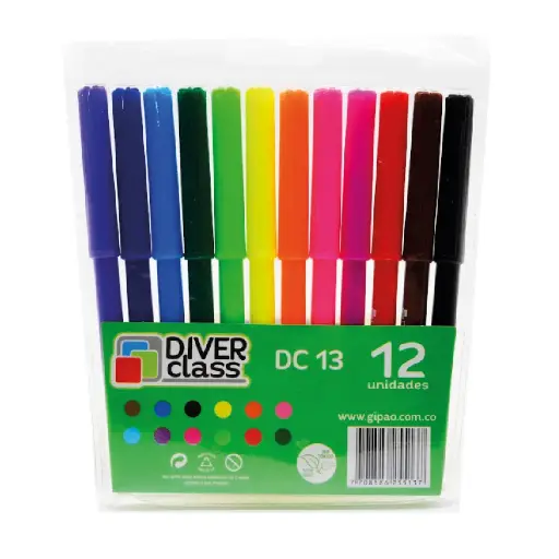 MARCADORES DIVER CLASS X 12