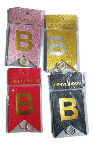 LETRERO BANDERIN BIENVENIDOS
