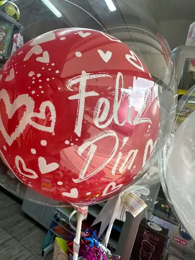 GLOBO BURBUJA - GLOBO INFLADO CON PALITO