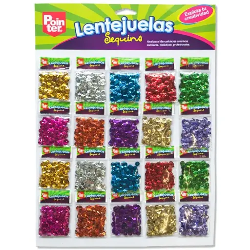 LENTEJUELAS DECORATIVAS X SOBRE
