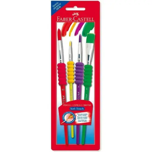 ESTUCHE PINCEL FABER CASTELL X 4