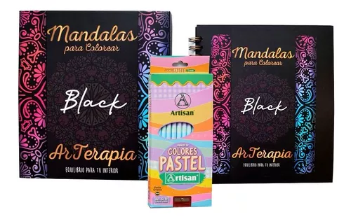 LIBRO CAJA MANDALAS BLACK