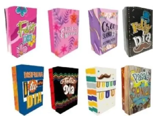 CAJA REGALO ESTAMPADA DISEÑOS VARIADOS