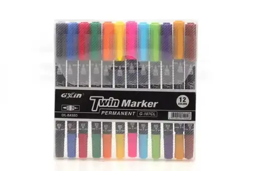 MARCADOR TWIN MARKER PERMANENTE D/0 X 12 REF: G 107CL