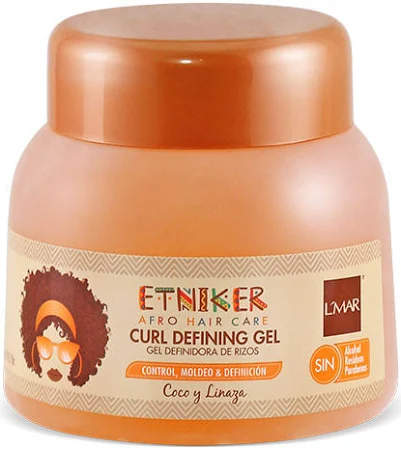 CURLY GEL DEFINIDOR DE RIZOS ETNIKER COCO Y LINAZA 